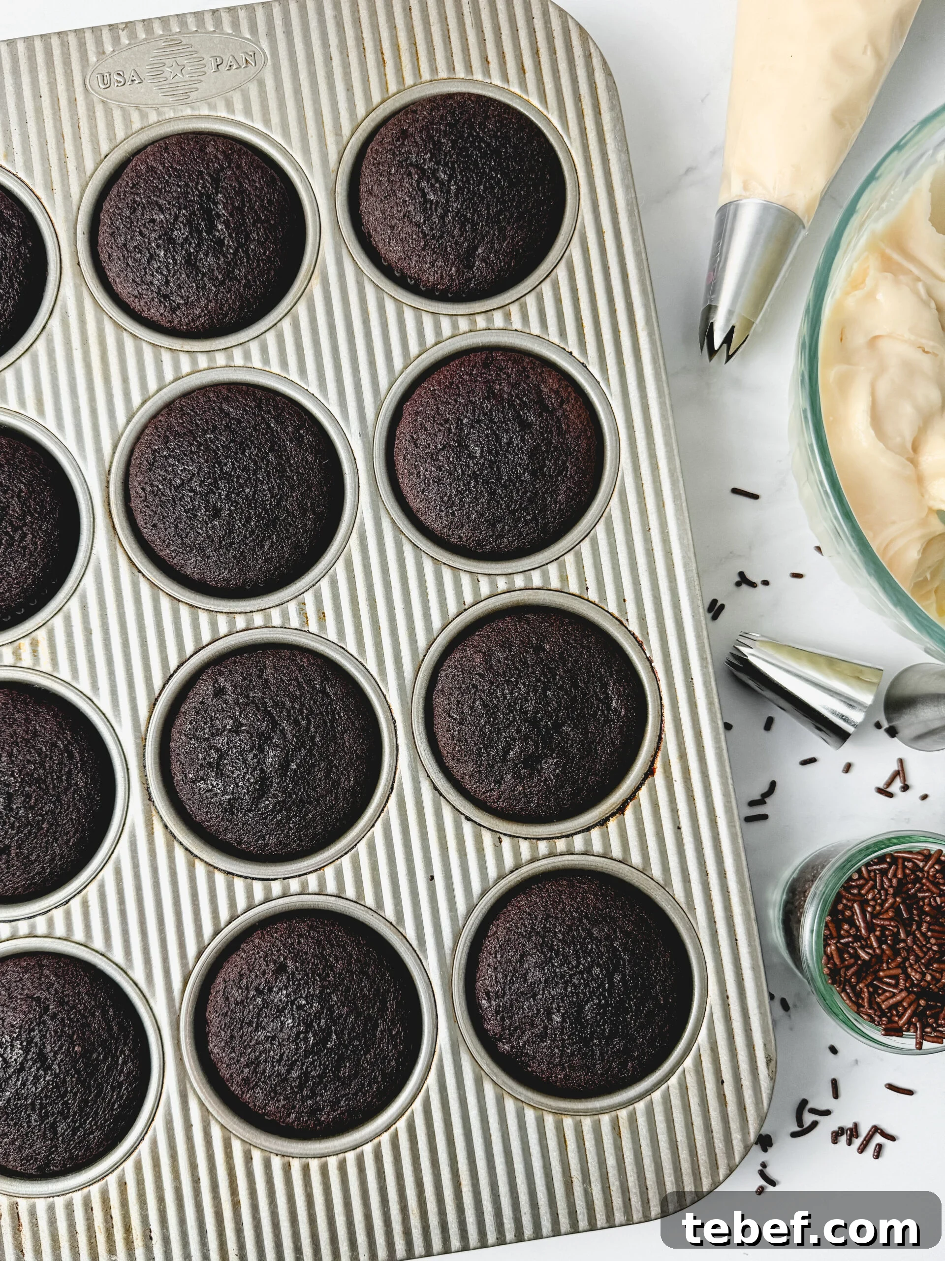 Moist Chocolate Cupcakes with Silky Cream Cheese Frosting 5 img 83861 4