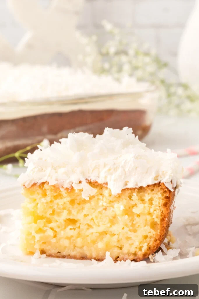 Coconut Cream Poke Cake Recipe — Moist, Tropical Dessert 4 coconut cream poke cake