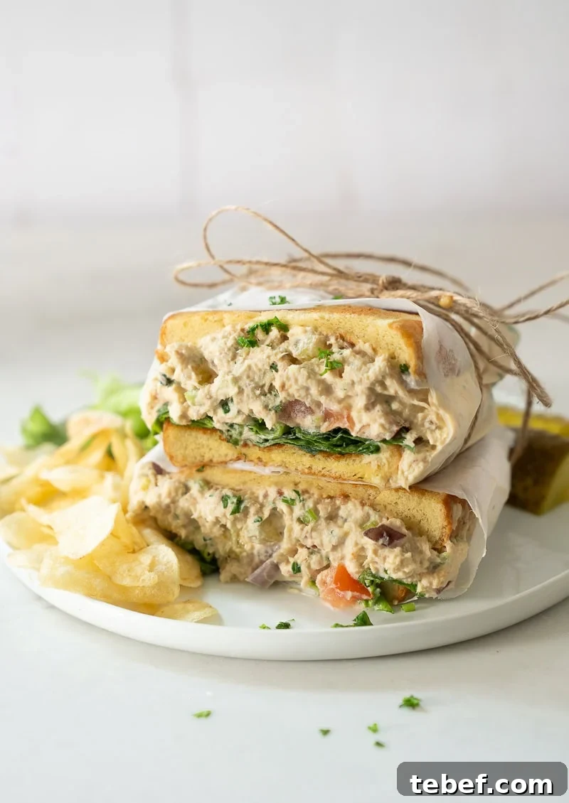 Quick Tuna Salad Recipe with Simple Ingredients 6 quick tuna salad recipe sandwich served on plate