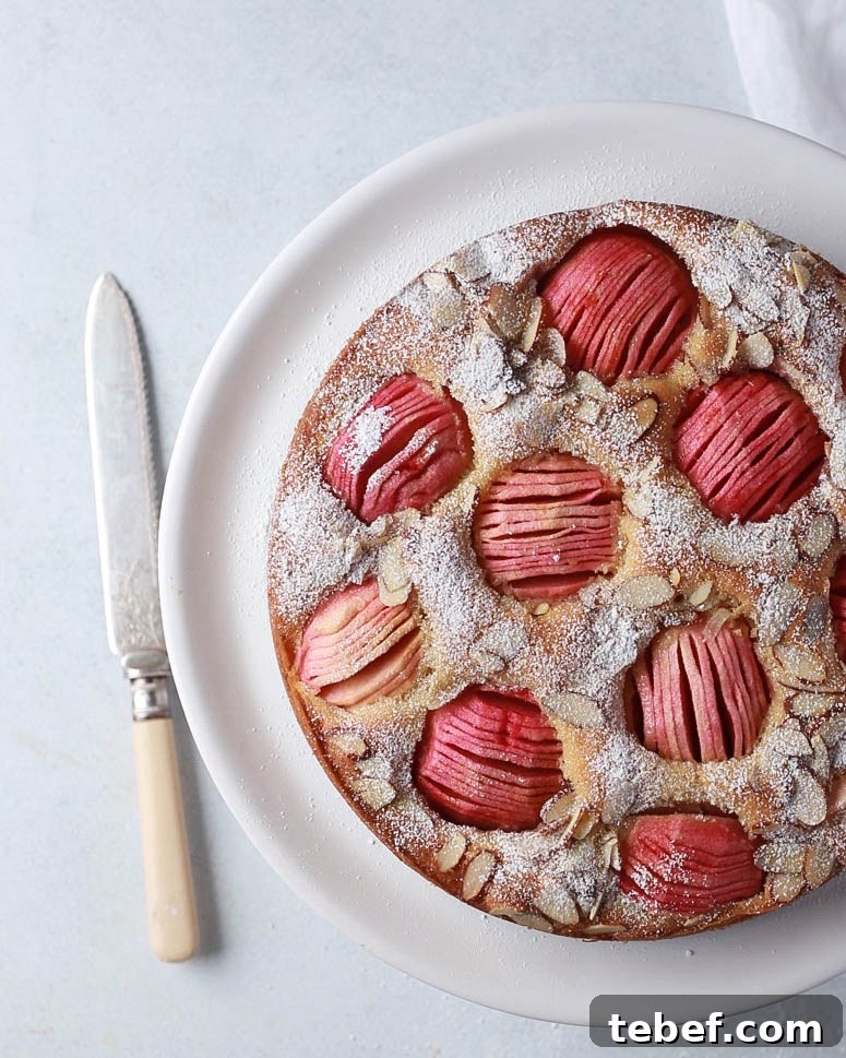 Maple Almond Sunken Apple Cake Recipe 2 Maple Almond Sunken Apple Cake