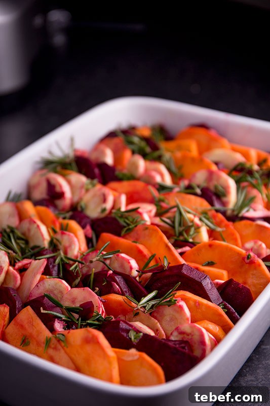 Slow-Roasted Root Vegetable Tian Recipe for Fall Sides 2 Slow roasted root vegetable tian