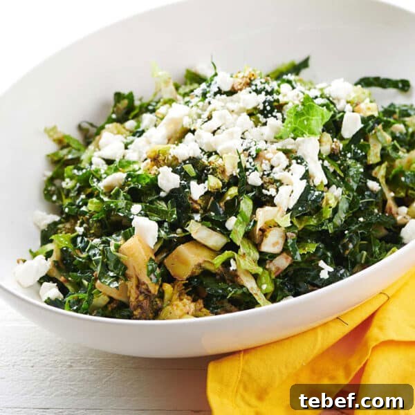 How to Trim, Chop, and Cook Broccoli for Perfect Results 9 Romaine, Kale and Broccoli Salad in a large white bowl.