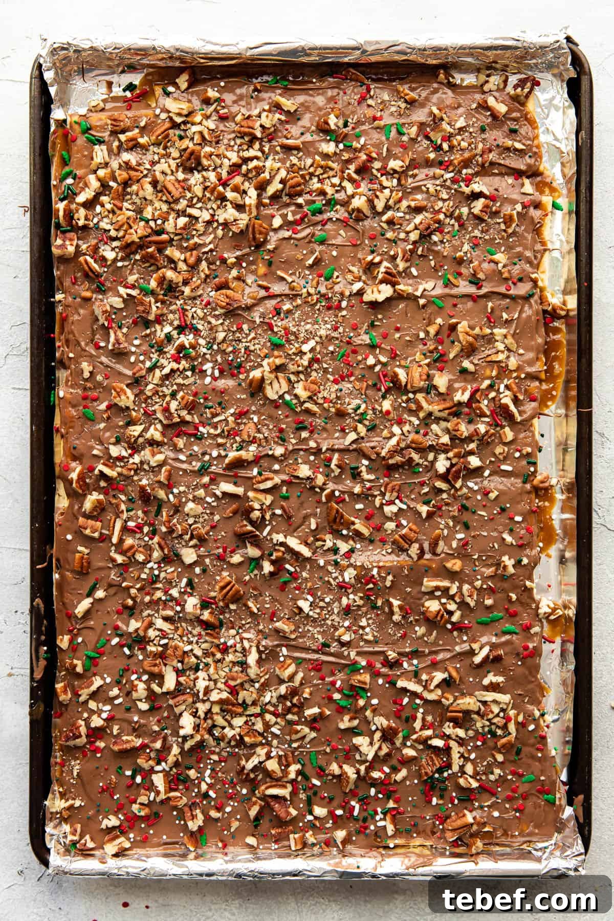 Saltine Toffee (Christmas Crack) — Sweet and Salty Holiday Candy 9 Broken pieces of Christmas crack