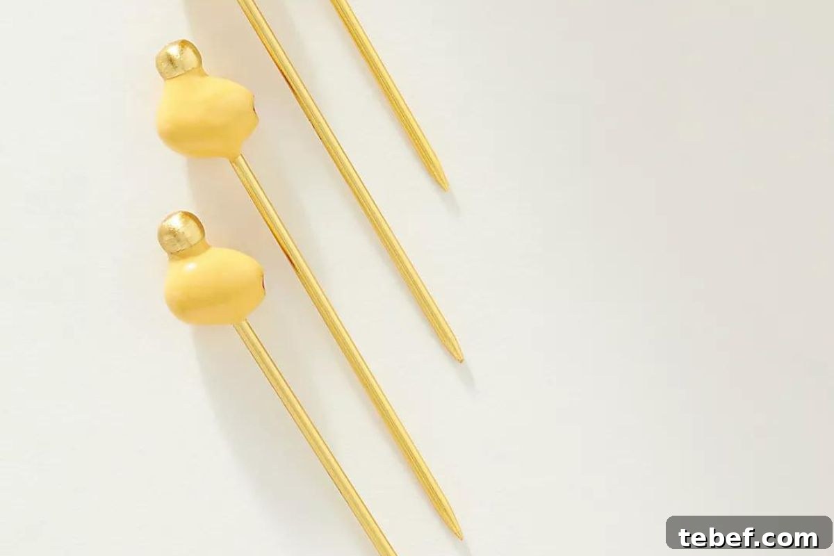 Olive and Cherry Garnish Cocktail Picks (Set of 4)