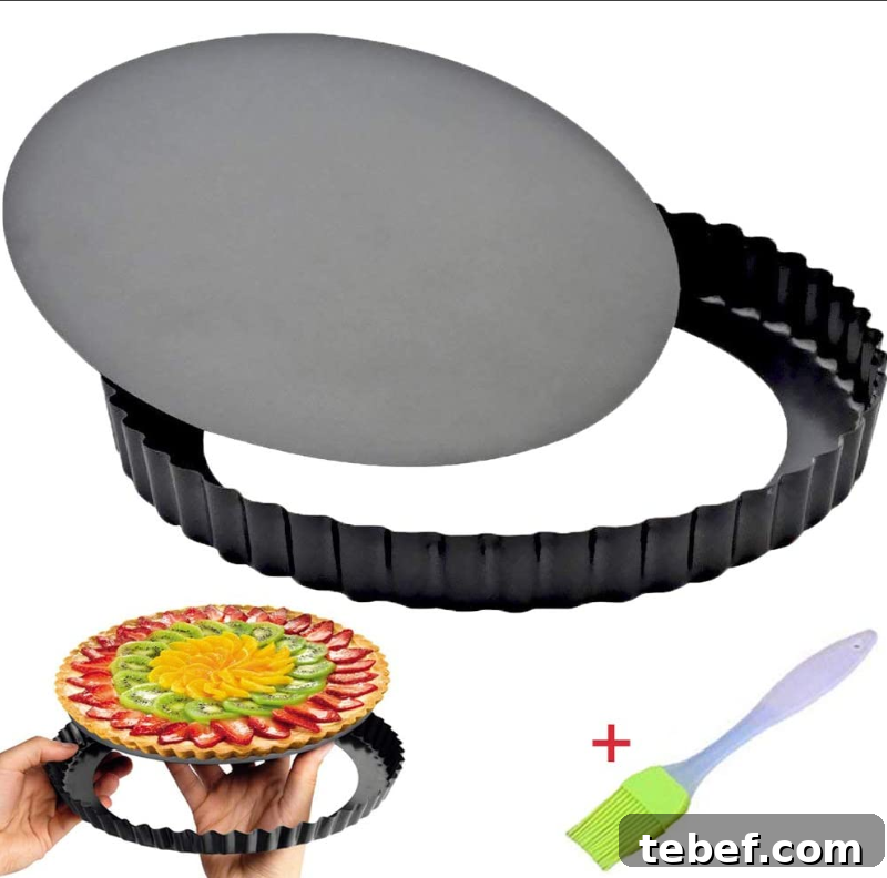 tart pan with silicone brush