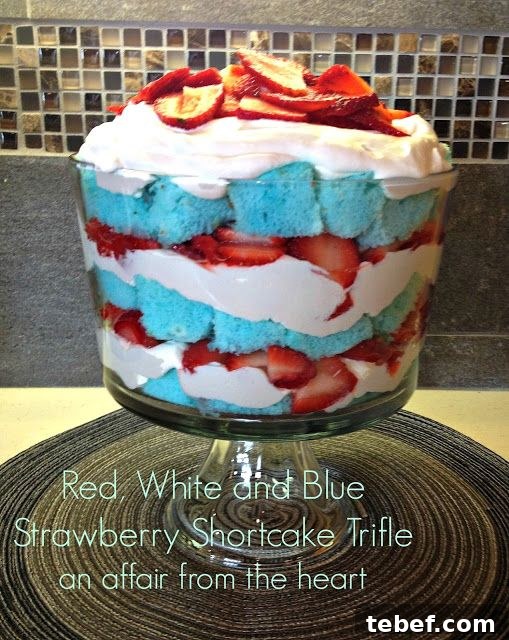 Red White and Blue Strawberry Shortcake | 25+ Patriotic Treats