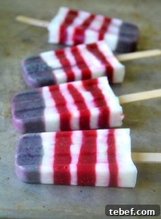 Red White and Blue Popsicles | 25+ Patriotic Treats