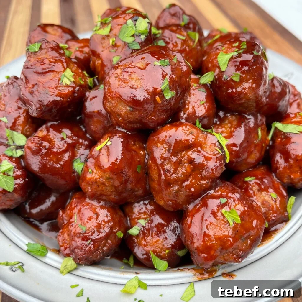 BBQ cocktail meatballs on the grill