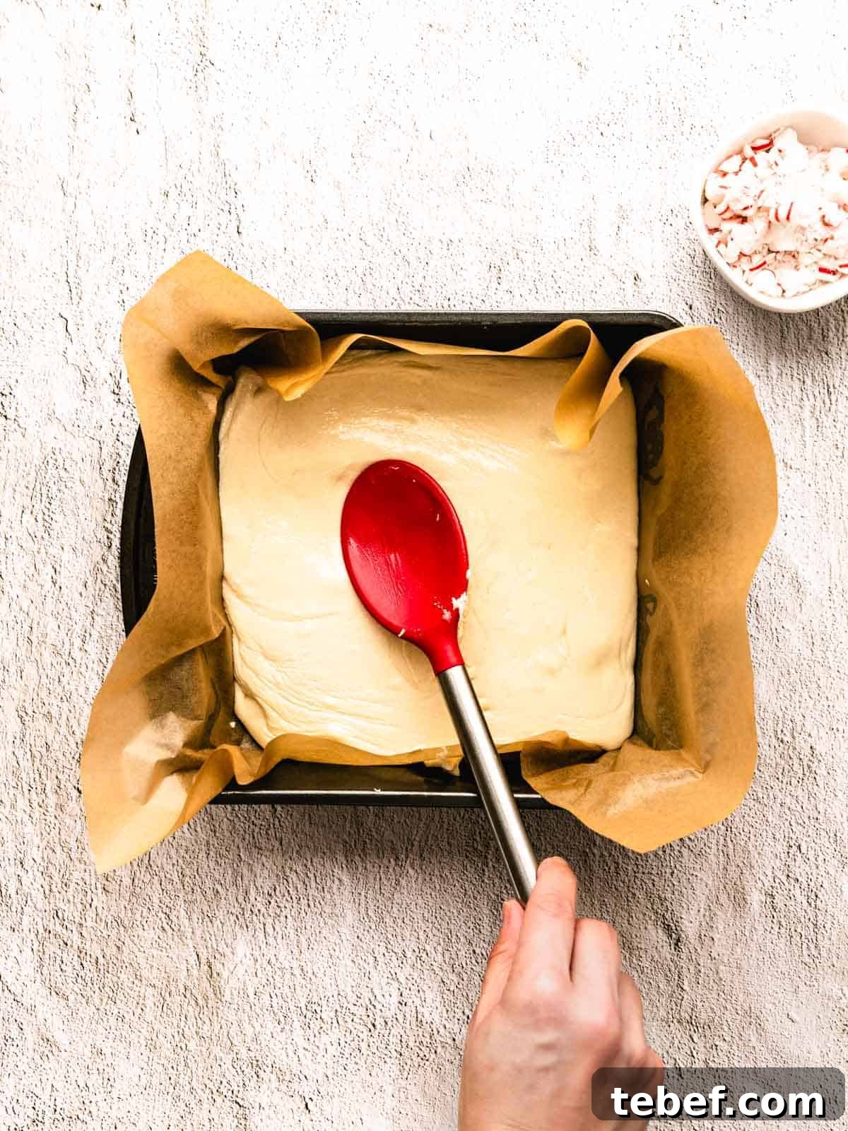 how to make white chocolate peppermint fudge step 8