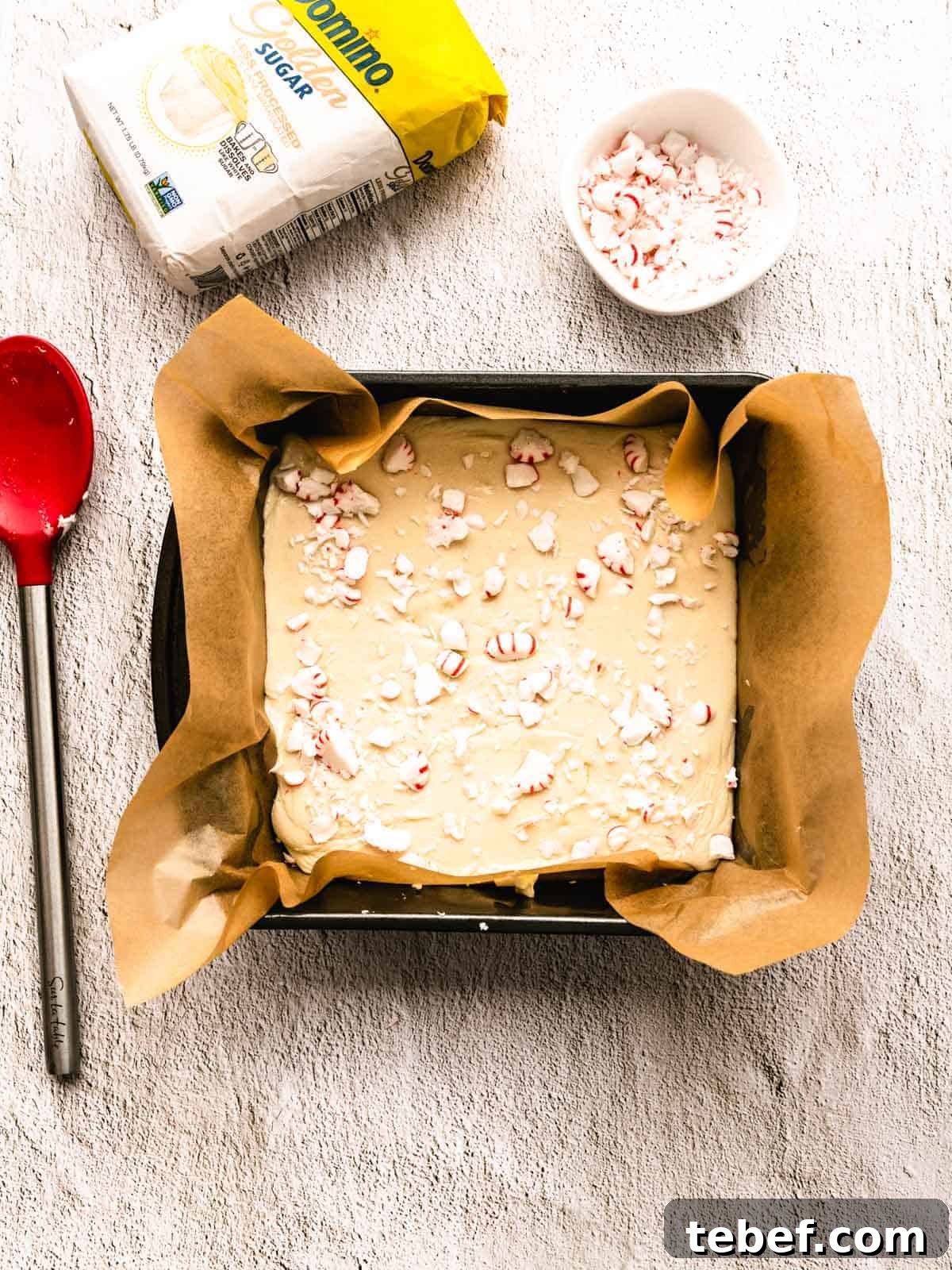 how to make white chocolate peppermint fudge step 10