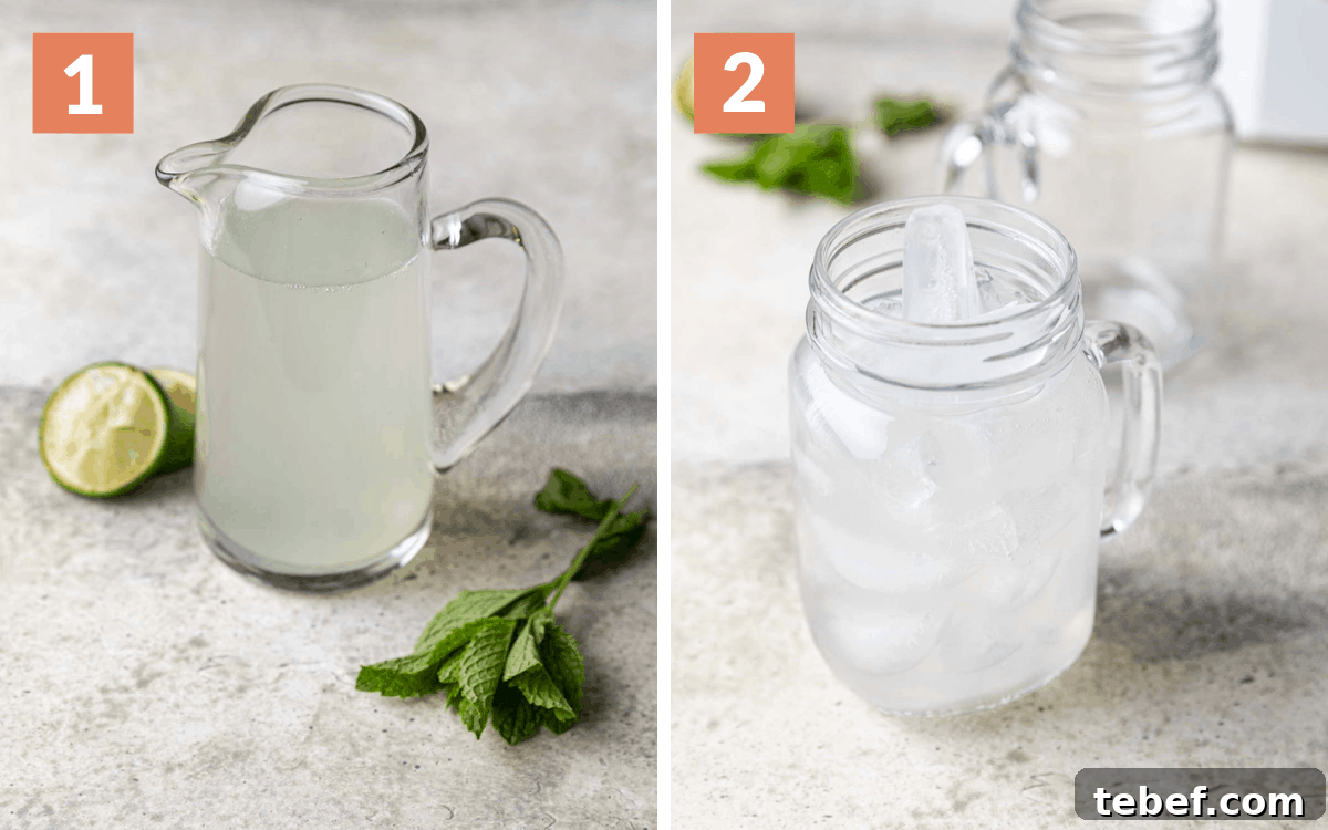 Instructions for mixing the ingredients together for the mule.